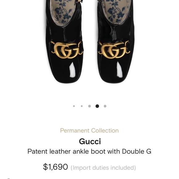 Gucci Patent leather ankle boot with Double G (PERMANENT COLLECTION) - Picture 1 of 8